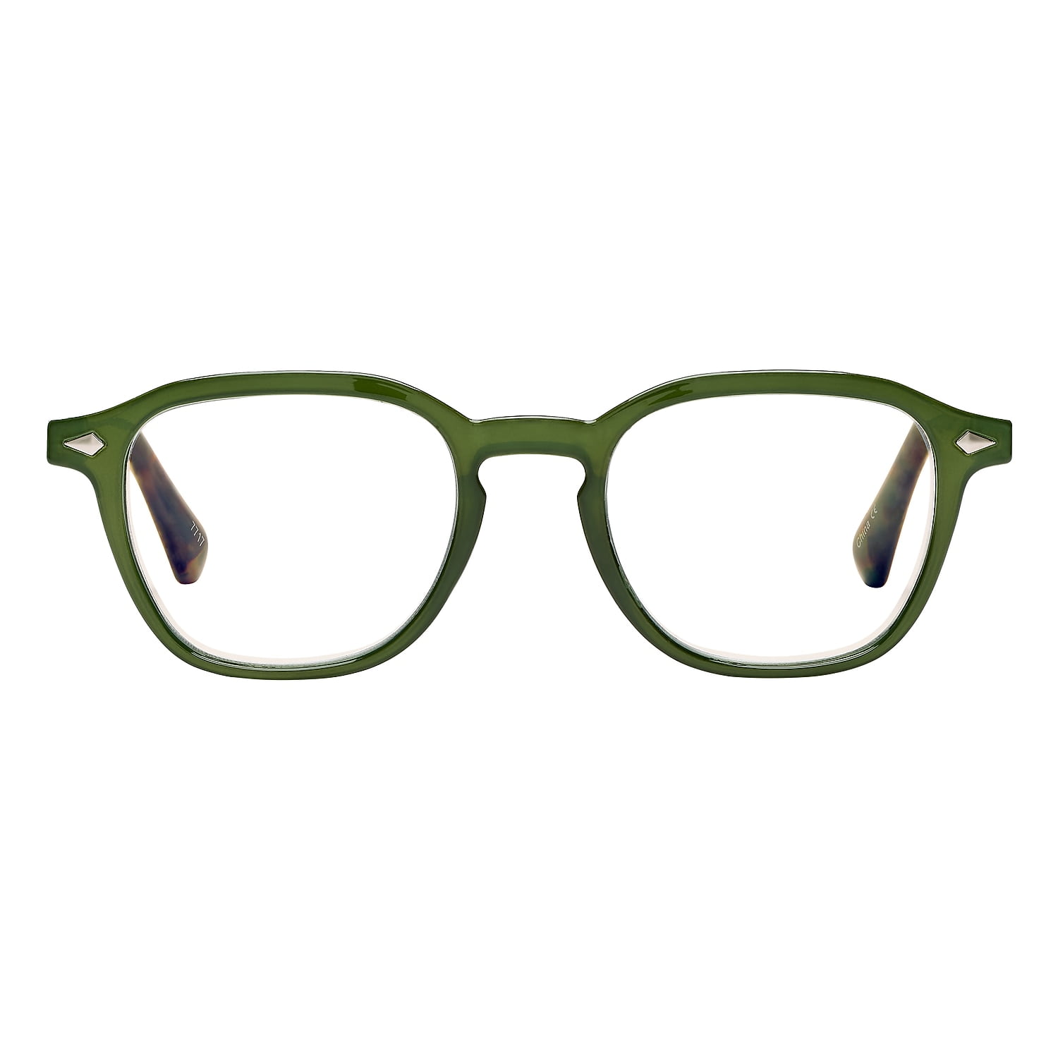 SAV Optitek Blue Light +2.00 Reading Glasses Dark Olive (E7313)