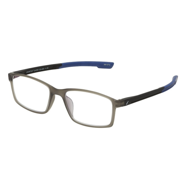 SAV Sportex Blue Light Protection Reading Glasses, Rectangle Full Rim Frame, 4200, +1.50, Blue