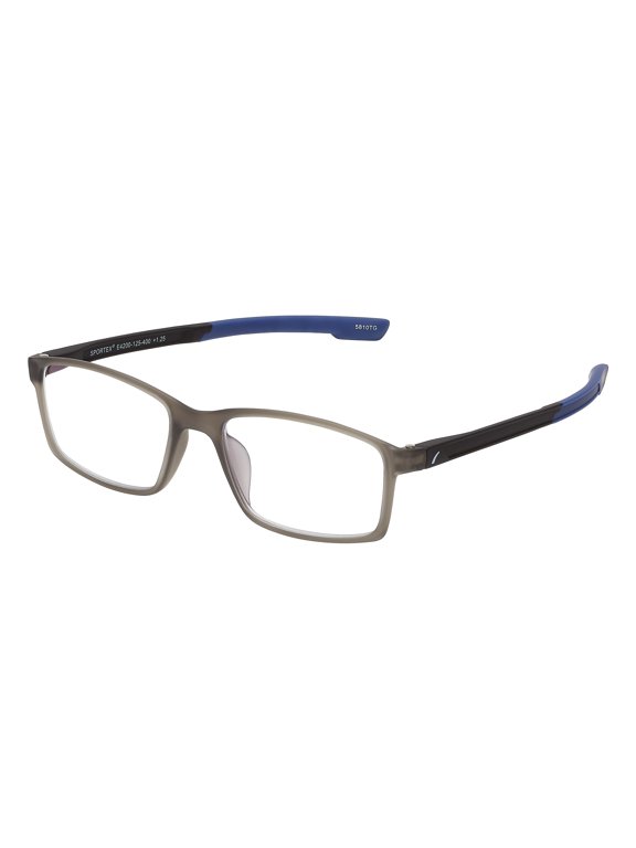 SAV Sportex Blue Light Protection Reading Glasses, Rectangle Full Rim Frame, 4200, +1.50, Blue