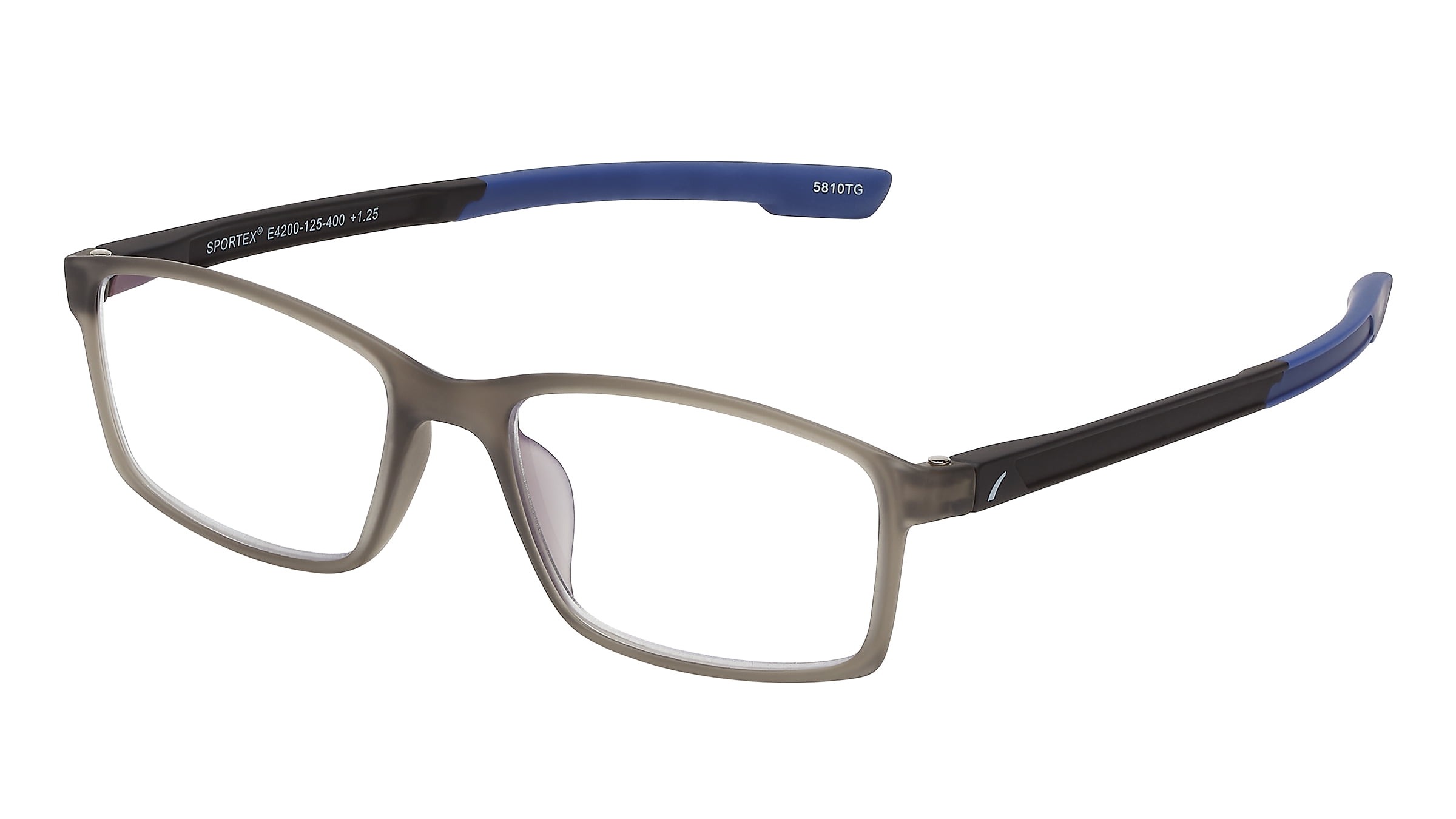 SAV Sportex Blue Light Protection Reading Glasses, Rectangle Full Rim Frame, 4200, +2.00, Blue