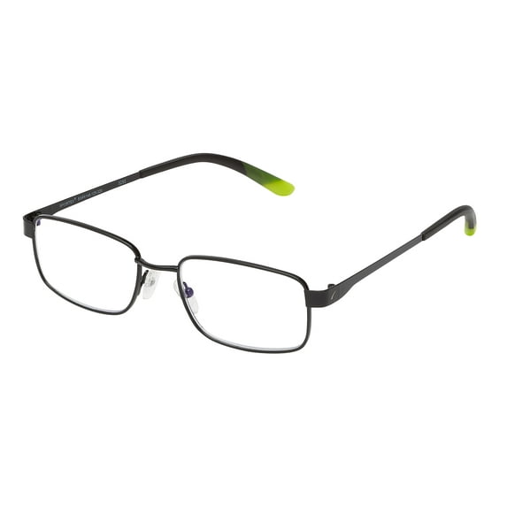 SAV Sportex Blue Light Reading Glasses, Stainless Steel Rectangle Sport Frame, AR4148, +1.50, Green