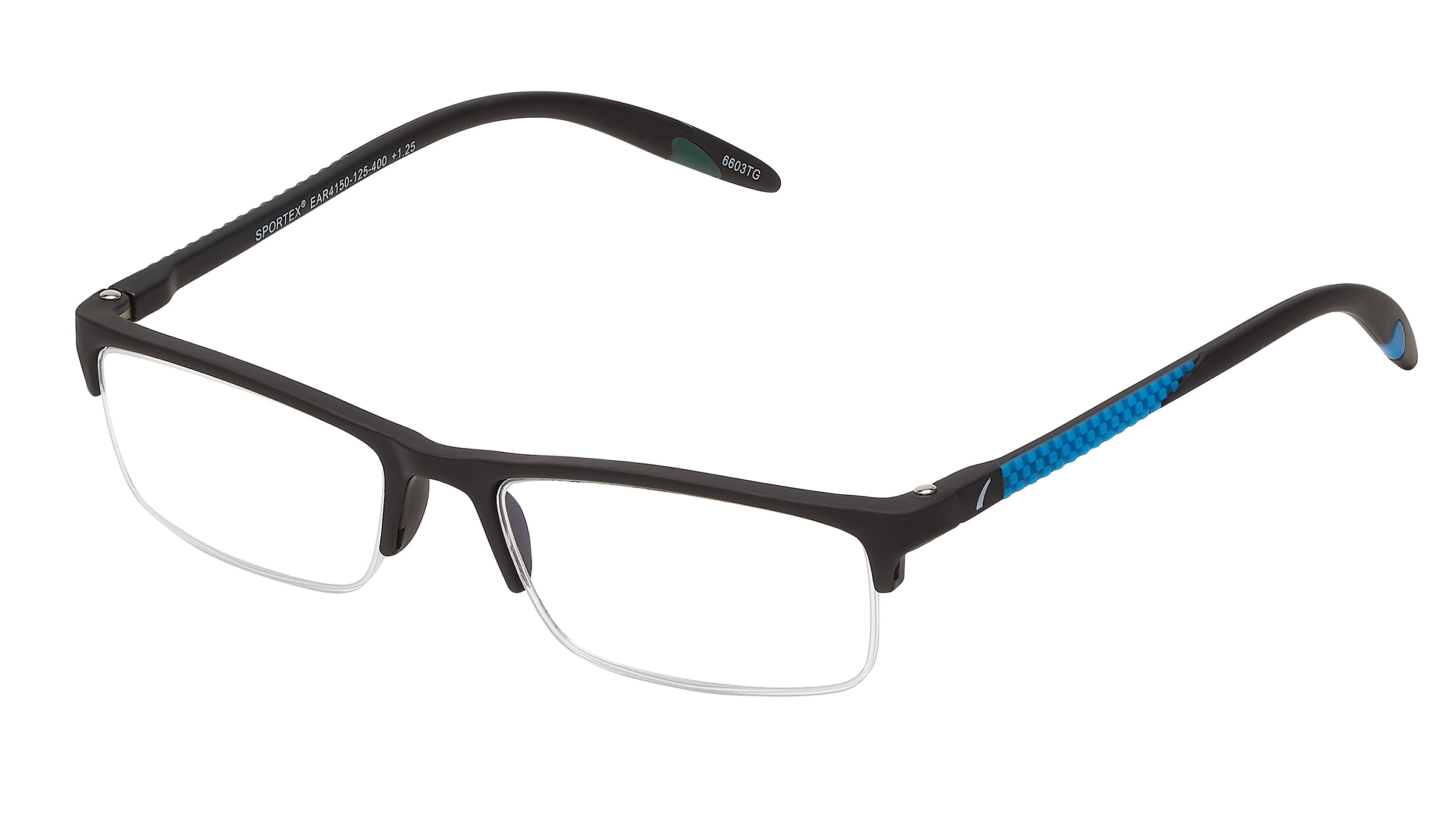 SAV Sportex Reading Glasses, SemiRimless Frame, AR4150, +1.75, Blue