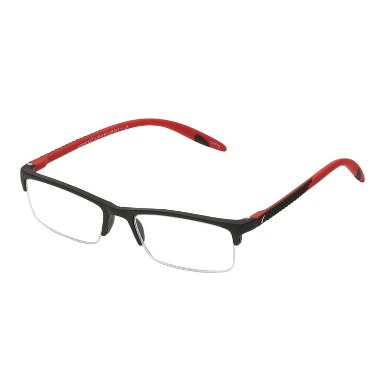 SAV Sportex Reading Glasses Semi Rimless Sport Frame AR4150 3.00 Sport Red Walmart