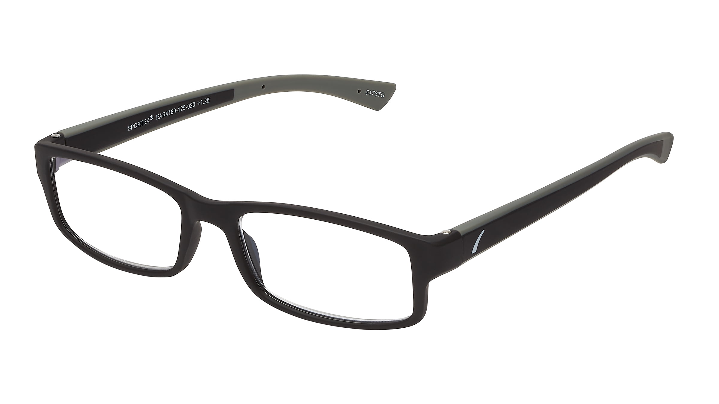SAV Sportex Reading Glasses, Modern Rectangular Frame, AR4160, +2.25, Gray