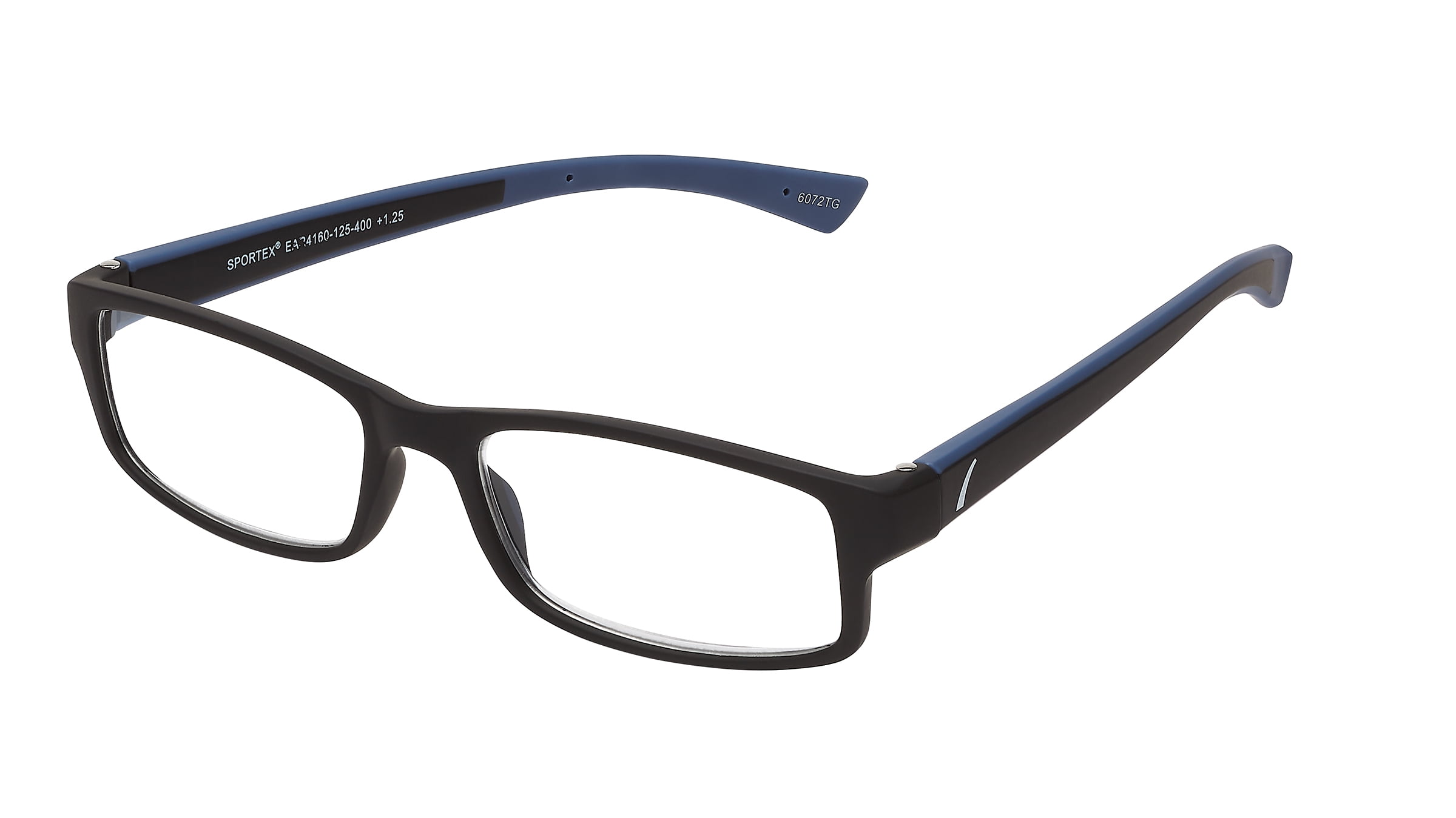 SAV Sportex Reading Glasses, Modern Rectangular Sport Frame, AR4160, +2.50, Blue