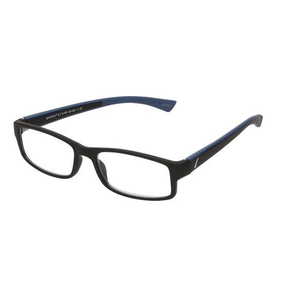 SAV Sportex Reading Glasses, Modern Rectangular Sport Frame, AR4160, +2.50, Blue