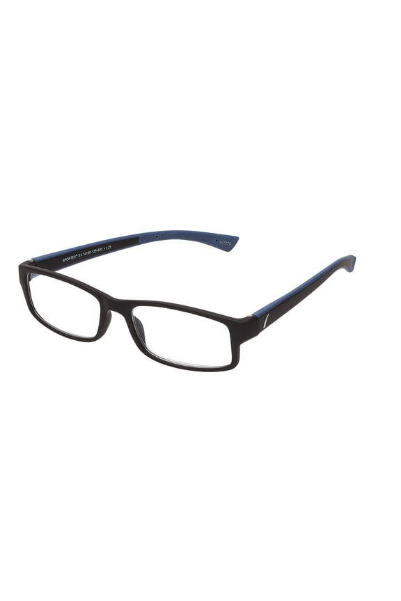 SAV Sportex Reading Glasses, Modern Rectangular Sport Frame, AR4160, +2.50, Blue