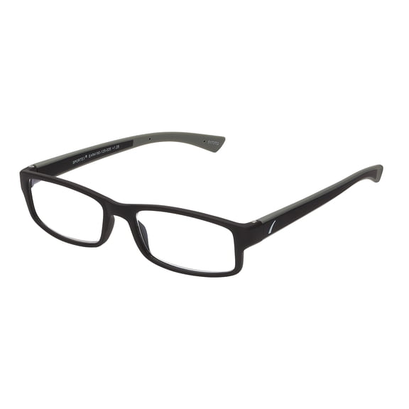 SAV Sportex Reading Glasses, Modern Rectangular Sport Frame, AR4160, +3.00, Gray