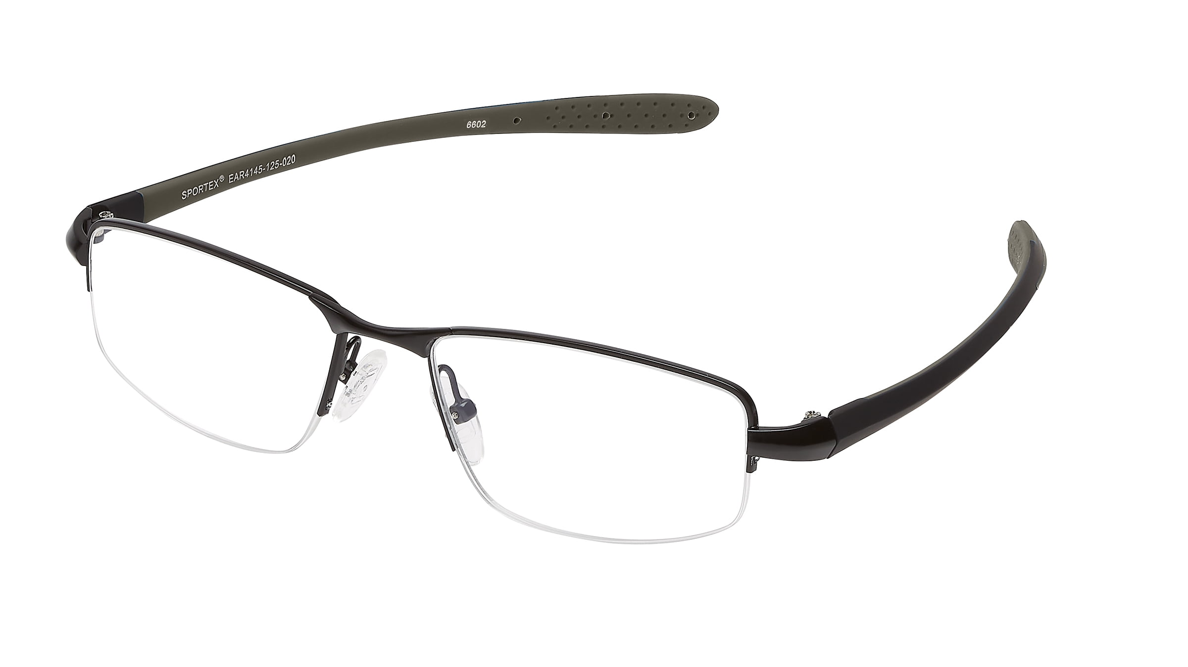 SAV Sportex Reading Glasses, Semi-Rimless Sport Frame, AR4145, +1.25, Gray