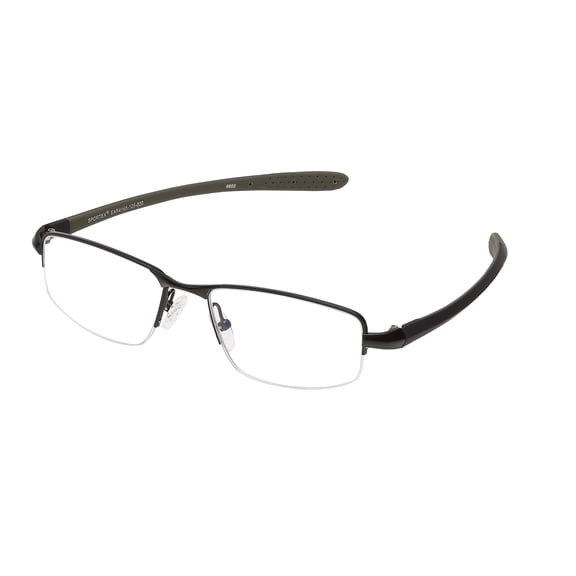 SAV Sportex Reading Glasses, Semi-Rimless Sport Frame, AR4145, +1.75, Gray