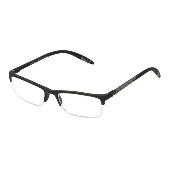 SAV Sportex Reading Glasses, Semi-Rimless Sport Frame, AR4150, +1.50, Gray