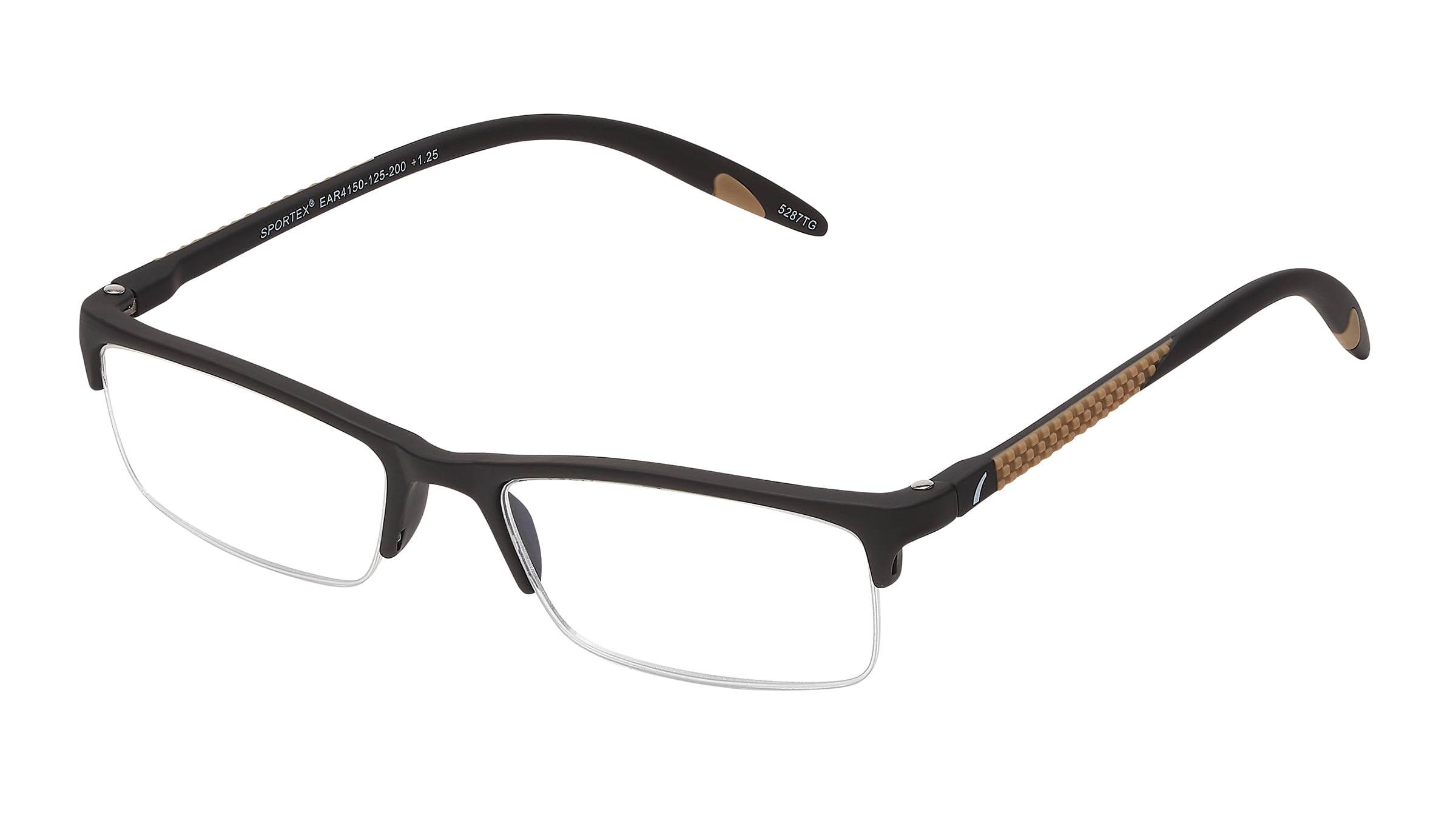 SAV Sportex Reading Glasses, Semi-rimless frame, AR4150, +1.50, Brown