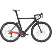 SAVADECK Carbon Road Bike,HERD6.0 T800 Carbon Fiber 700C Road Bicycle with Shimano 105 22 Speed Groupset Ultra-Light Carbon Wheelset Seatpost Fork Bicycle(Black Red 47cm)