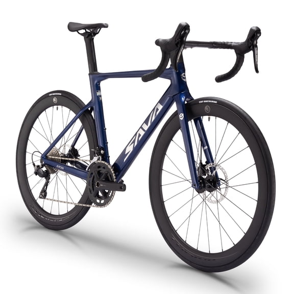 SAVADECK Road Bike for Adults, 24-Speed Full Carbon Racing Bicycle with Shimano R7100 Hydraulic Disc Brake, Carbon Wheelset & 90% Pre-Assembled(Blue, 47cm)