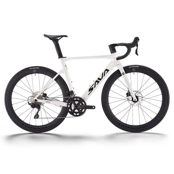 SAVADECK Road Bike for Adults, 24-Speed Full Carbon Racing Bicycle with Shimano R7100 Hydraulic Disc Brake, Carbon Wheelset & 90% Pre-Assembled(White,54cm)