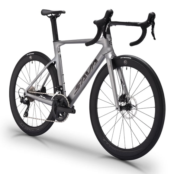 SAVADECK Road Bike for Adults, 24-Speed Full Carbon Racing Bicycle with Shimano R7120 Hydraulic Disc Brake, Carbon Wheelset & 90% Pre-Assembled(Gray,56cm)
