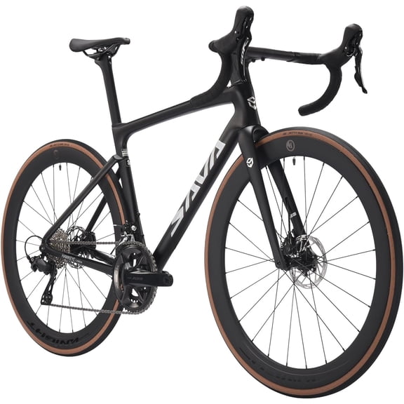 SAVADECK Road Bike for Adults, 24-Speed Carbon Fiber Racing Bicycle with Shimano 105 Hydraulic Disc Brake & Full Carbon Frame(Black,54cm)