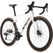 SAVADECK Road Bike for Adults, 24-Speed Carbon Fiber Racing Bicycle with Shimano 105 Hydraulic Disc Brake & Full Carbon FrameWhite,52cm