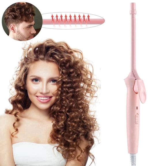 SunshineFace Curling Iron 9MM,Mini Curling Iron,Tight Curls for All Hair Types, Tourmaline Ceramic Barrel 30-Second Heat-Up, Long&Short Hair Culer Pro Curling Tongs