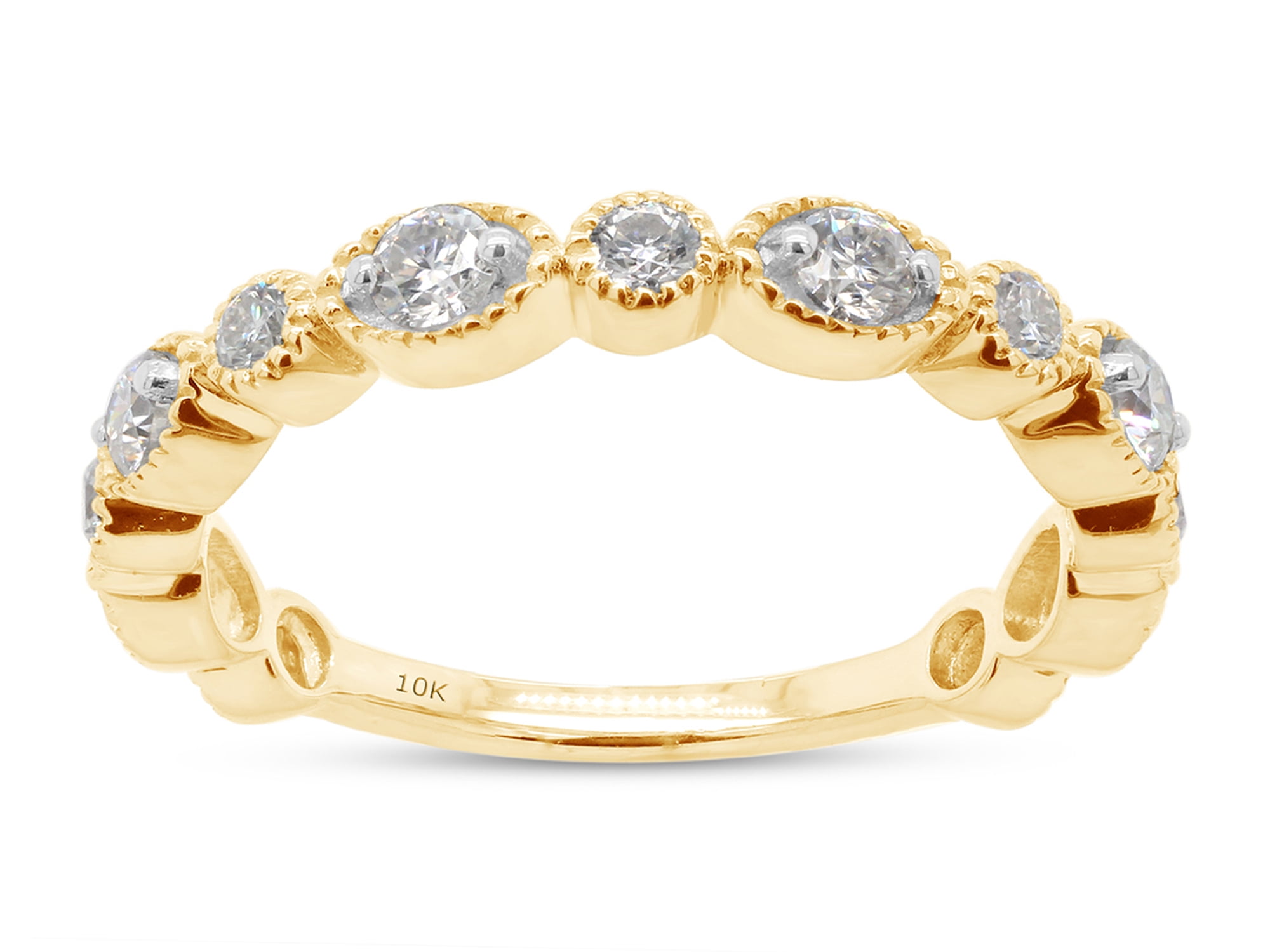 SAVEARTH DIAMONDS 1/2 ct. t.w Round Cut Lab Created Moissanite Diamond ...