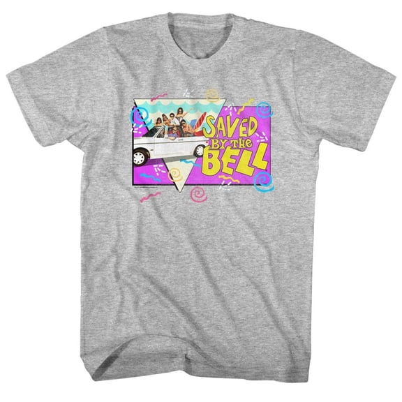 Saved By The Bell Beach Party Gray Heather Adult T-Shirt 4Xlt