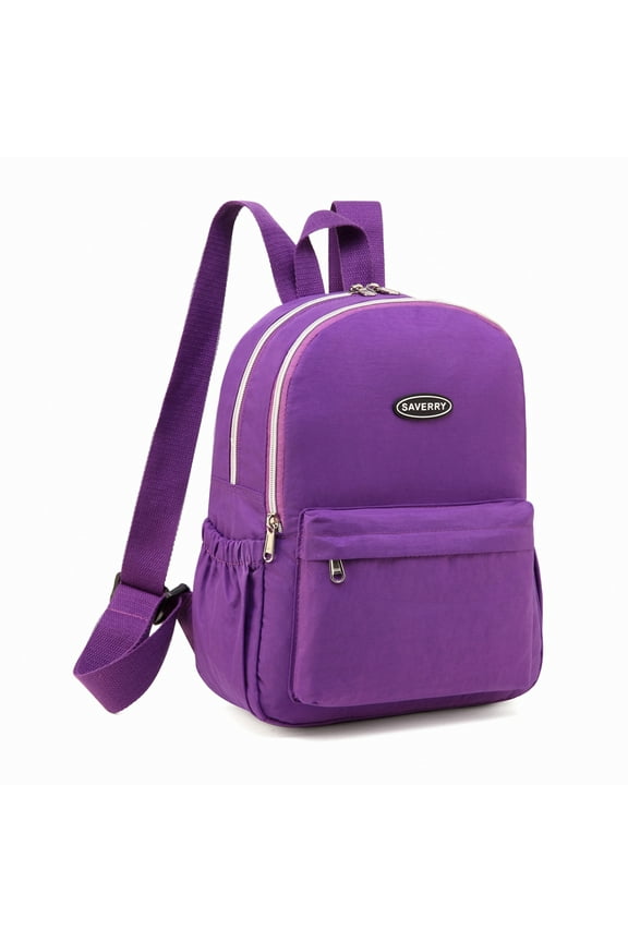 Women Backpack Small Hiking Daypack Female Nylon Rucksack Brilliant Purple