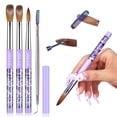 thumbnail image 1 of SAVILAND 3PCS Acrylic Nail Brush Superior Nylon: Size(6# 10# 14#) Nail Brushes For Acrylic Application Nail Art Extension Carving with Effective Nail Clean Up Brush DIY Home Salon Manicure, 1 of 8