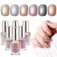 thumbnail image 1 of SAVILAND 6pcs Color Artistry Glitter Nail Polish Set: Holographic Diamond Sparkle Shades Fingernail Polish Non-Gel, Quick-Dry & 7 Days Nail Lacquer Kit for Women Manicures Toe Nail Art DIY Salon, 1 of 7