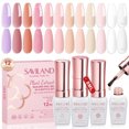 thumbnail image 1 of SAVILAND Builder Nail Gel Set: 12 Translucent Colors Castor Oil Gel Builder in a Bottle Vitamin E Hard Gel for Nails Extension Strengthener as Gifts for Women Home DIY Salon Nail Care Repair, 1 of 8