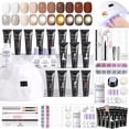 thumbnail image 1 of SAVILAND Poly Nail Gel Kit 15 Colors Cat-Eye Brown with 88W U V Lamp for Nail Extension, 1 of 8