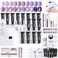 thumbnail image 1 of SAVILAND Poly Nail Gel Kit 15 Colors Cat-Eye Purple with 88W U V Lamp for Nail Extension, 1 of 9
