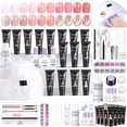 thumbnail image 1 of SAVILAND Poly Nail Gel Kit 15 Colors Cat-Eye Pink with 88W U V Lamp for Nail Extension, 1 of 10