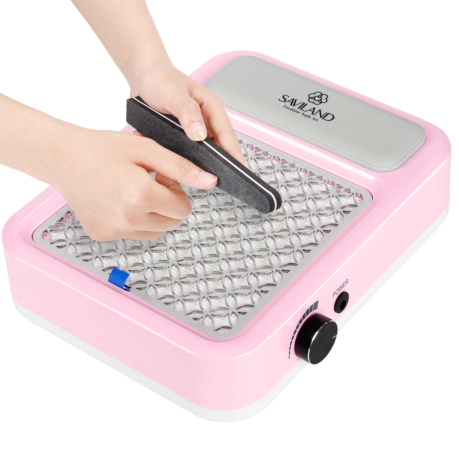 SAVILAND Nail Dust Collector Powerful: 2024 Super Quiet Dust Collector Below 55 dB 80W Strong Suction for Nail Tech Electric Nail Vacuum Dust Collector Acrylic Extractor Detachable Filter Nail