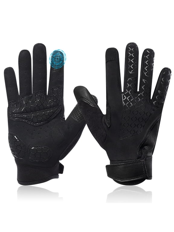 SAVIOR Full Finger Gym Gloves For Men Women,Palm Protection Workout Gloves,Thin Comfort Gloves For Running,Black