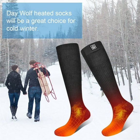 SAVIOR HEAT 7.4V Electric Heated Socks Rechargeable Battery Foot Winter Warm Socks