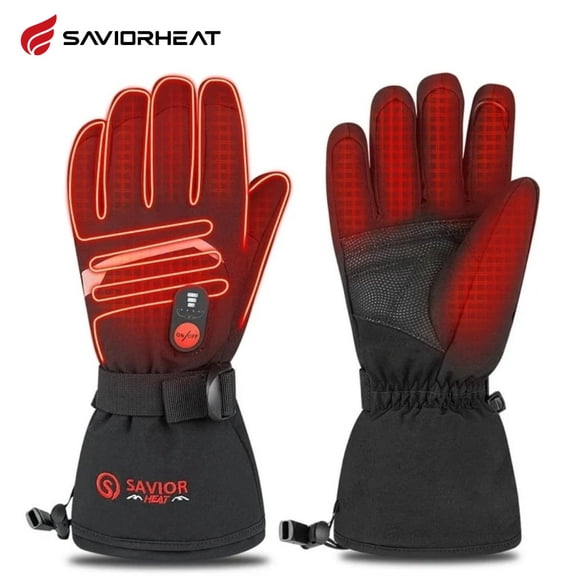 SAVIOR HEAT Battery Heated Gloves - Electric Hand Warmers for Men and Women, Indoor and Outdoor Use - Thermal Liners for Climbing, Hiking, Cycling in Winter