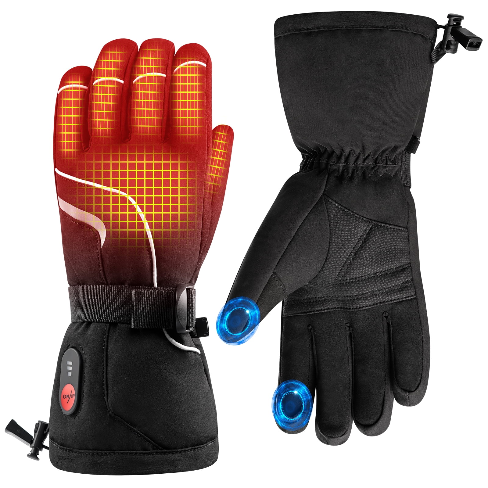 SAVIOR HEAT Heated Glove for Men & Women, 7.4V 2200mAh Rechargeable Batteries, Waterproof Windproof Warming Glove, Heating Glove for Women & Men Skiing, Snowboarding, Snowmobile, Outdoor Sports