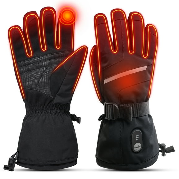 SAVIOR HEAT Heated Gloves for Men & Women – 3 Heat Levels, Waterproof Touchscreen, 7.4V 2200mAh Battery for Skiing, Motorcycling & Winter Outdoor Sports