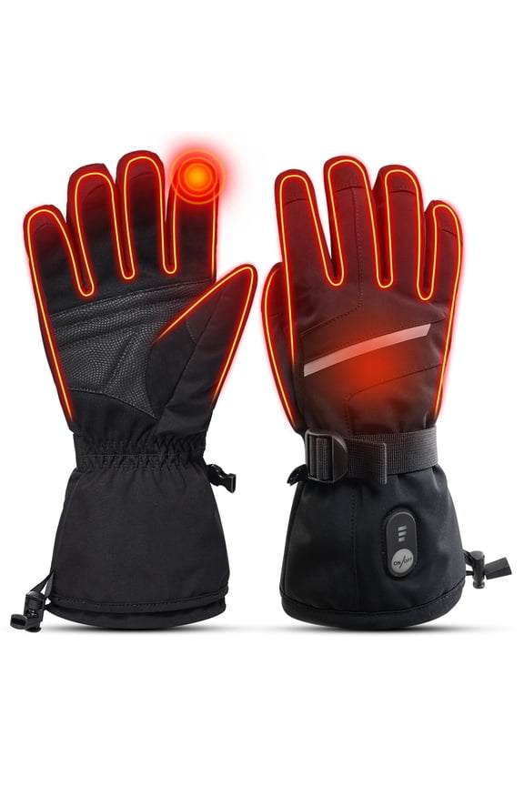 Heated Gloves for Men & Women – 3 Heat Levels, Waterproof Touchscreen, 7.4V 2200mAh Battery for Skiing, Motorcycling & Winter Outdoor Sports