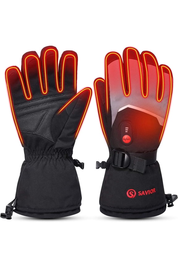 Heated Gloves for Men Women, Rechargeable 2200mAh Battery Powered Ski Gloves, Waterproof Touchscreen Electric Heated Winter Hand Warmer Gloves for Cycling Skiing Motorcycling Hunting