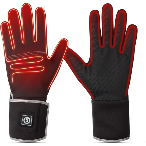 SAVIOR HEAT Heated Liners Gloves for Men Women, Electric Rechargeable Battery Thermal Thin Gloves for Winter Skiing Typing Driving Riding Cycling Hiking