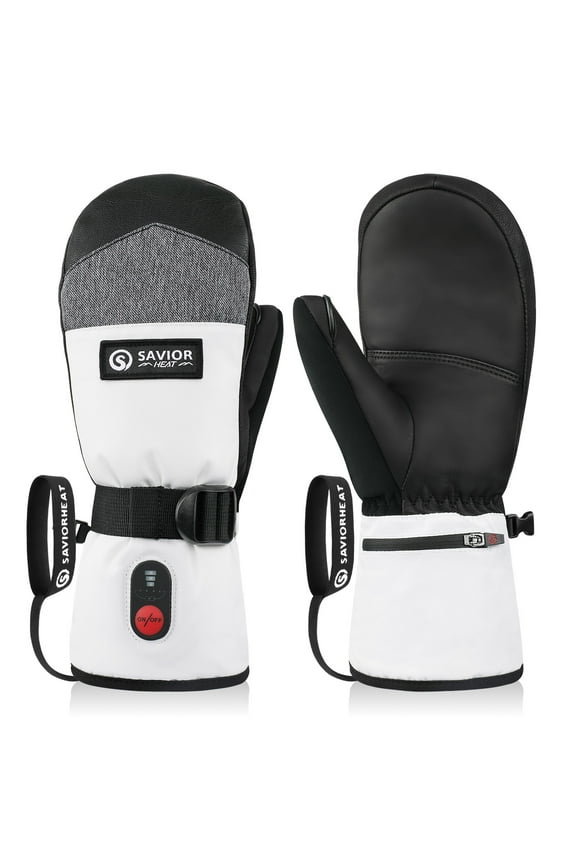 Heated Mittens for Men & Women - 7.4V 3000mAh Battery, Fast Charging, Waterproof & Touchscreen, Ideal for Skiing, Hiking, Snowboarding, Camping
