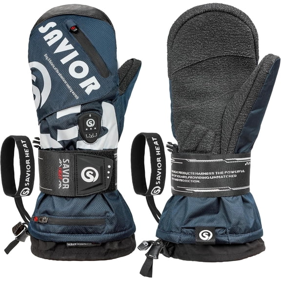 SAVIOR HEAT Heated Mittens for Snowboarding,Heated Ski Gloves for Men Women,Kevlar Palm, 3M Thinsulate, Waterproof, App-Controlled Heating, Winter Sports