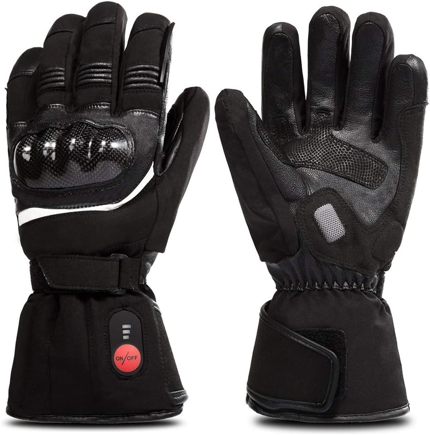 SAVIOR HEAT Heated Motorcycle Gloves for Men Women，7.4V Heating Gloves with 2200mAh Rechargeable Battery Electric Gloves for Cycling Riding Snowmobile Skiing