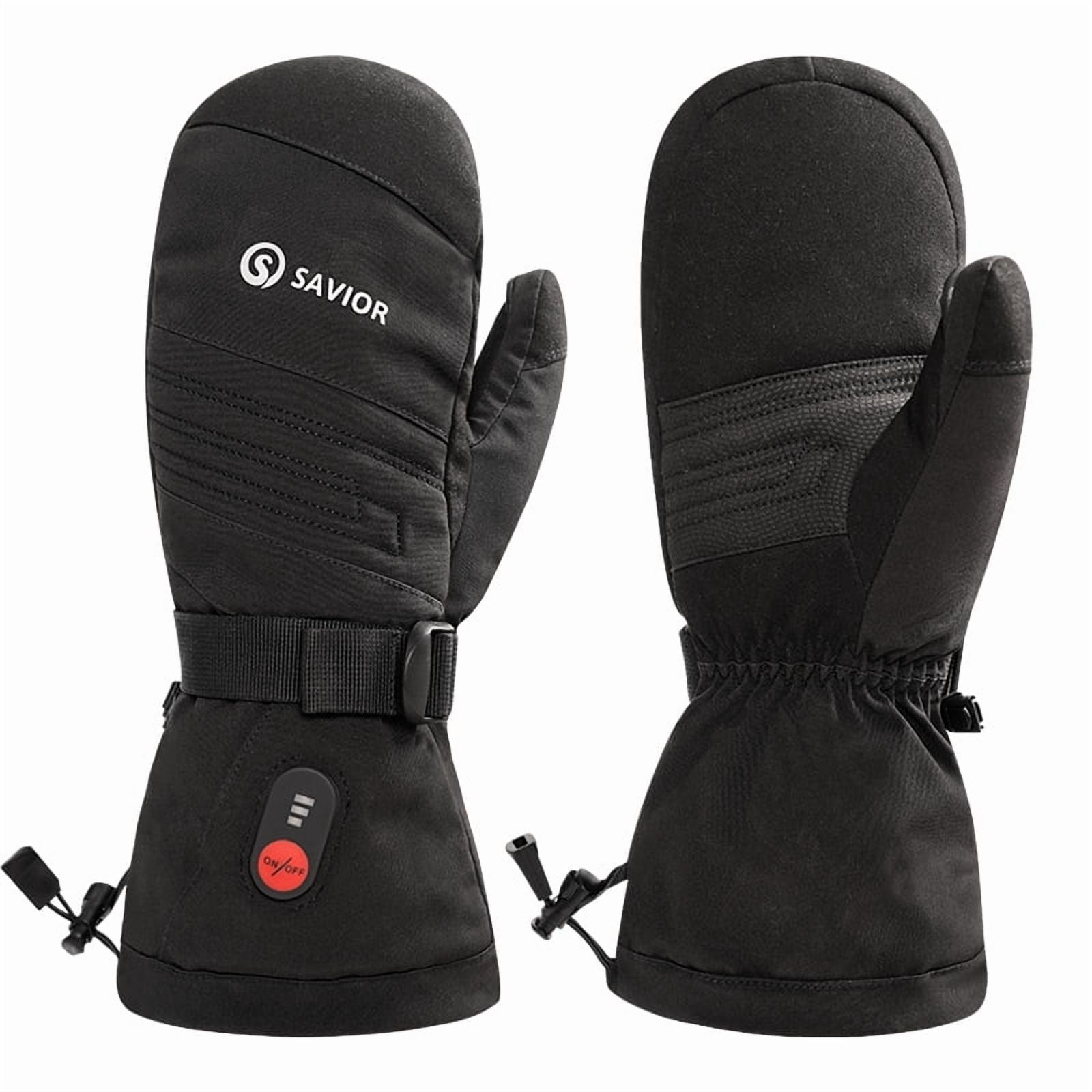 SAVIOR HEAT Heated Ski Gloves 7.4V 2200mAh Touch Screen Heats Up Fast Winter Skiing Snowboarding