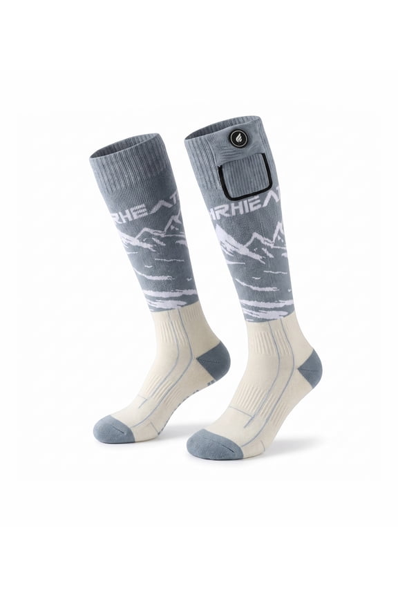 Heated Ski Socks for Men Women, 30% Merino Wool Thermal Socks with Bluetooth App Control, 5s Fast Heating, 7.4V Rechargeable Battery, Waterproof Winter Socks for Skiing Hunting Outdoor