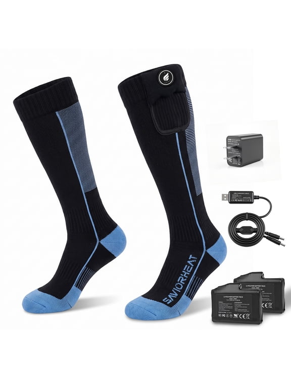 Heated Socks for Men Women Batteries Rechargeable Electric Heated Socks, Whole Sole Heating, Warmth for Skiing, Hunting, Cycling, Outdoor Work