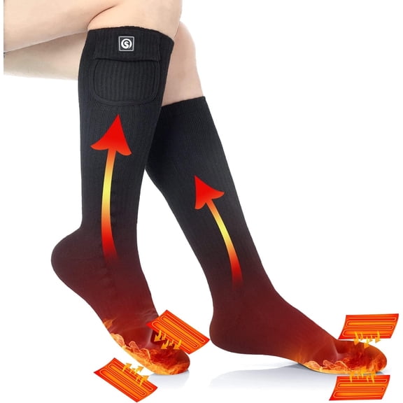 SAVIOR HEAT Heated Socks for Men Women Electric Heating Socks 2200mAh Rechargeable Battery Heate Thermal Socks for Winter Camping Fishing Cycling Skiing Hunting Hiking