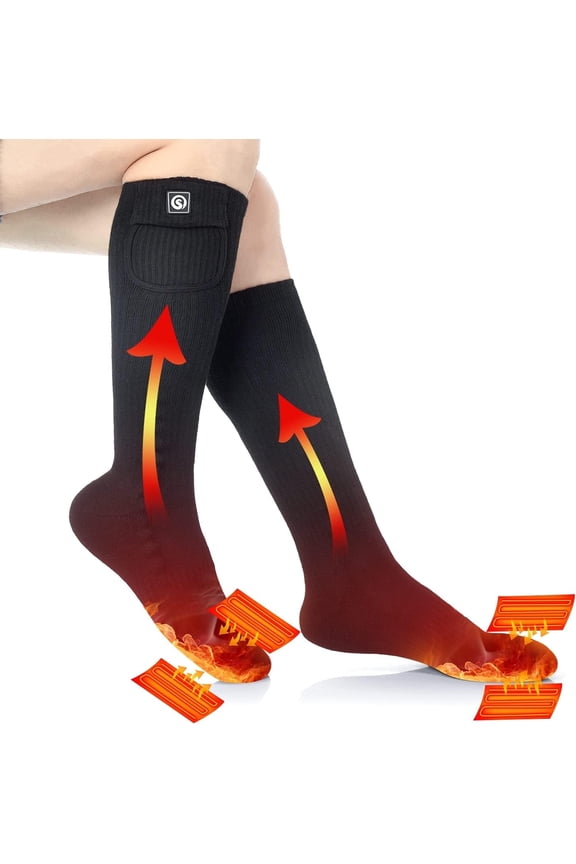 Heated Socks for Men Women Electric Heating Socks 2200mAh Rechargeable Battery Heate Thermal Socks for Winter Camping Fishing Cycling Skiing Hunting Hiking