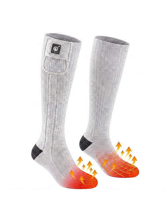 Heated Socks for Men Women, Rechargeable Ski Socks,150°F fast heating, 7.4V 2200mAh rechargeable batteries, carbon fiber toe warmth for skiing, hunting, fishing